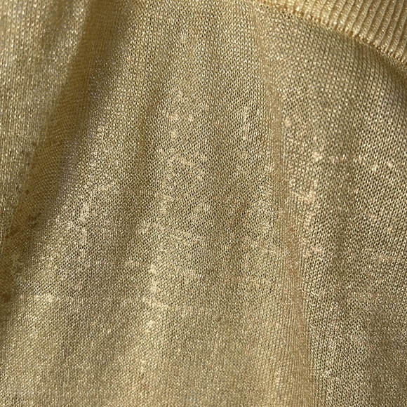 ZARA gold metallic sheer maxi skirt size small - Picture 10 of 11